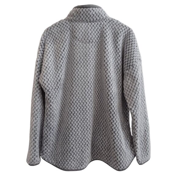 New Simply Southern Sherpa Cozy Pullover Jacket T-Snap Gray XL - Picture 7 of 7